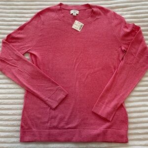 J. Crew Women's Vibrant Pink Crew Neck Sweater